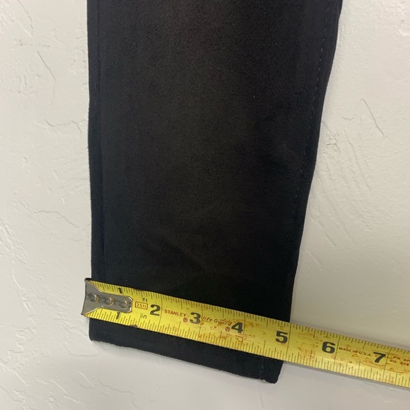 Banana Republic Black Faux Suede High Rise Skinny Jeans Size 25 Tall - Picture 11 of 12